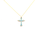 14k Angel Wing Cross