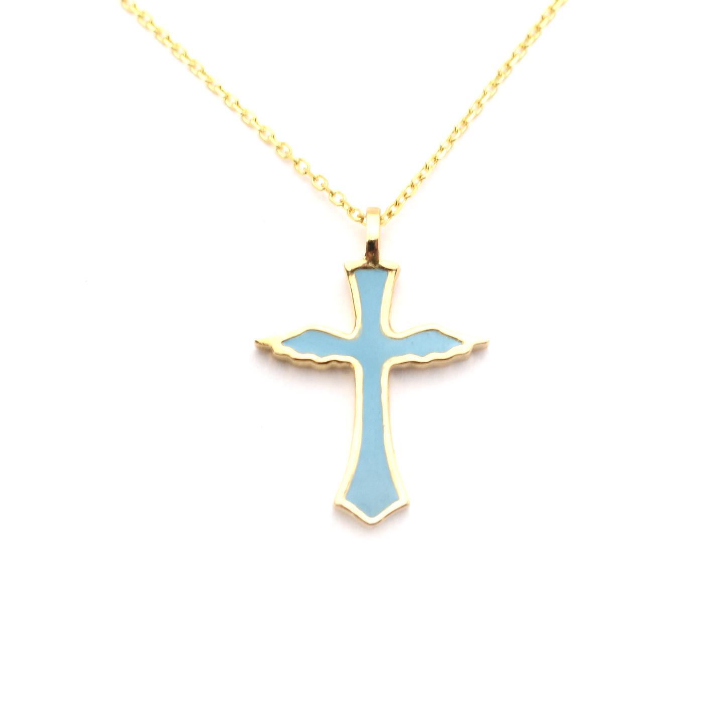 14k Angel Wing Cross