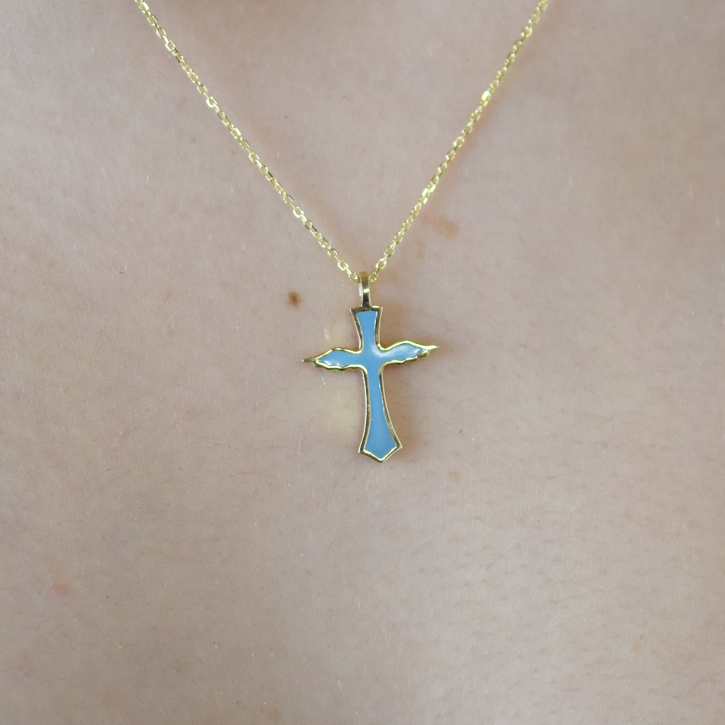 14k Angel Wing Cross