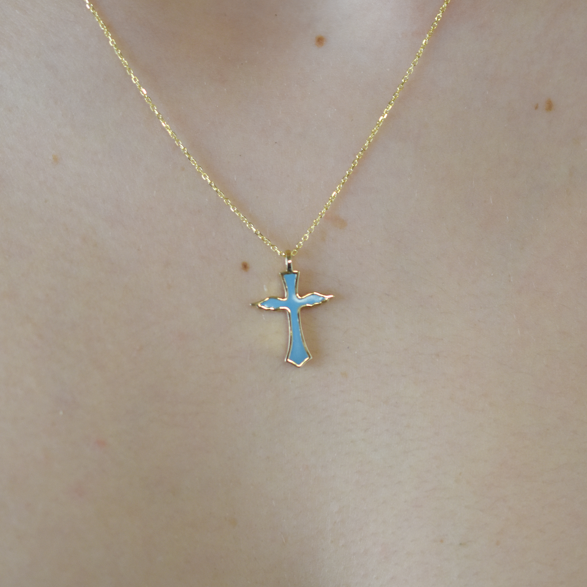 14k Angel Wing Cross