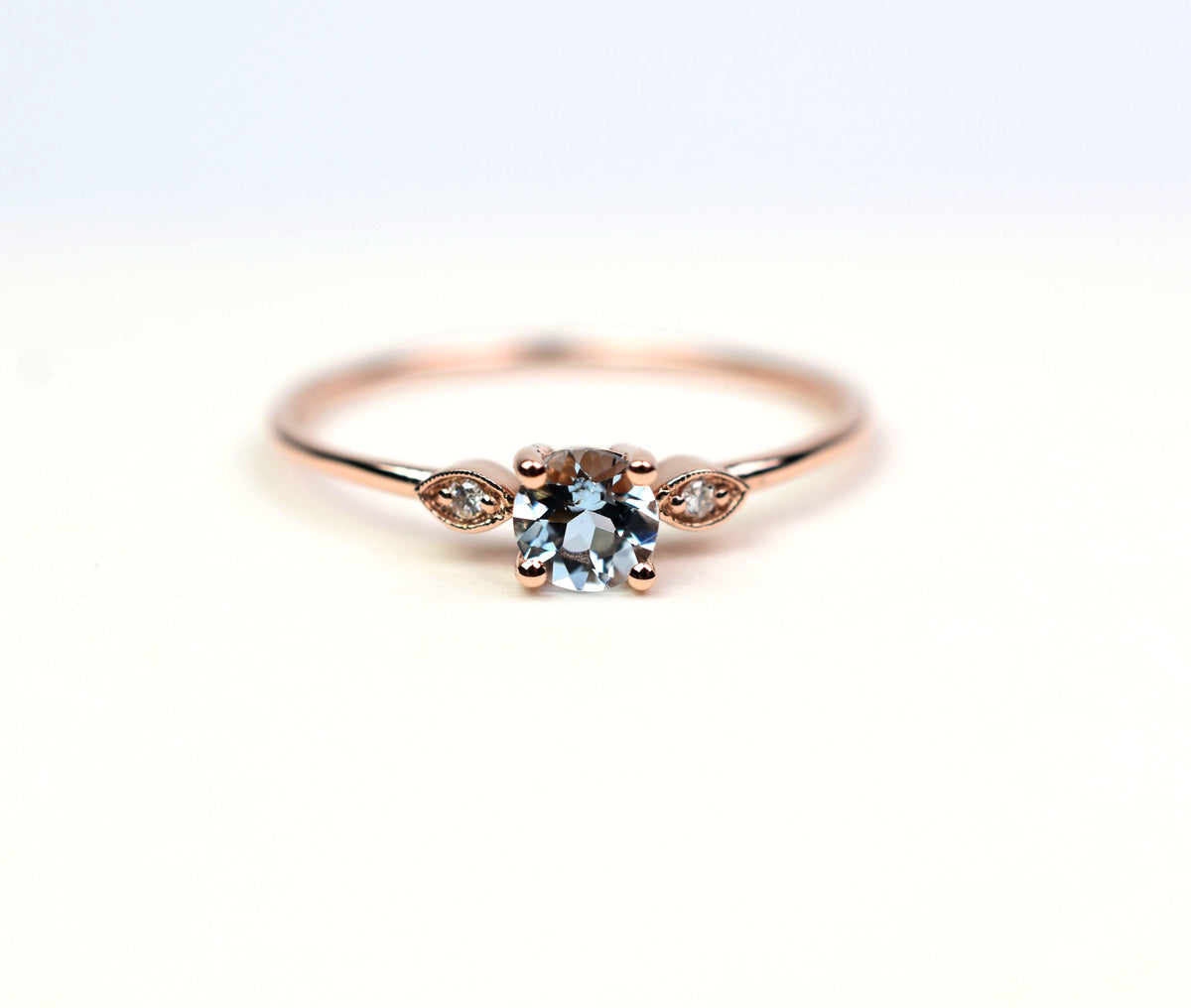 aquamarine diamond ring