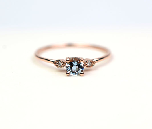 aquamarine diamond ring