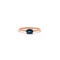 14K Gold Oval London Blue Topaz Ring