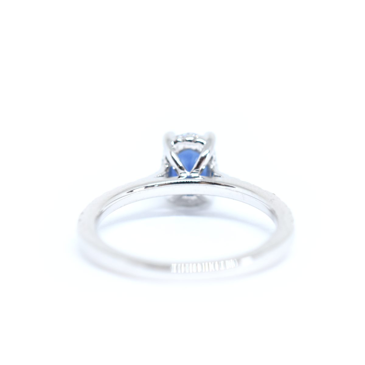 14K Gold Blue Sapphire Diamond Ring