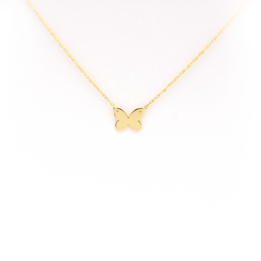 14k Gold Butterfly Necklace