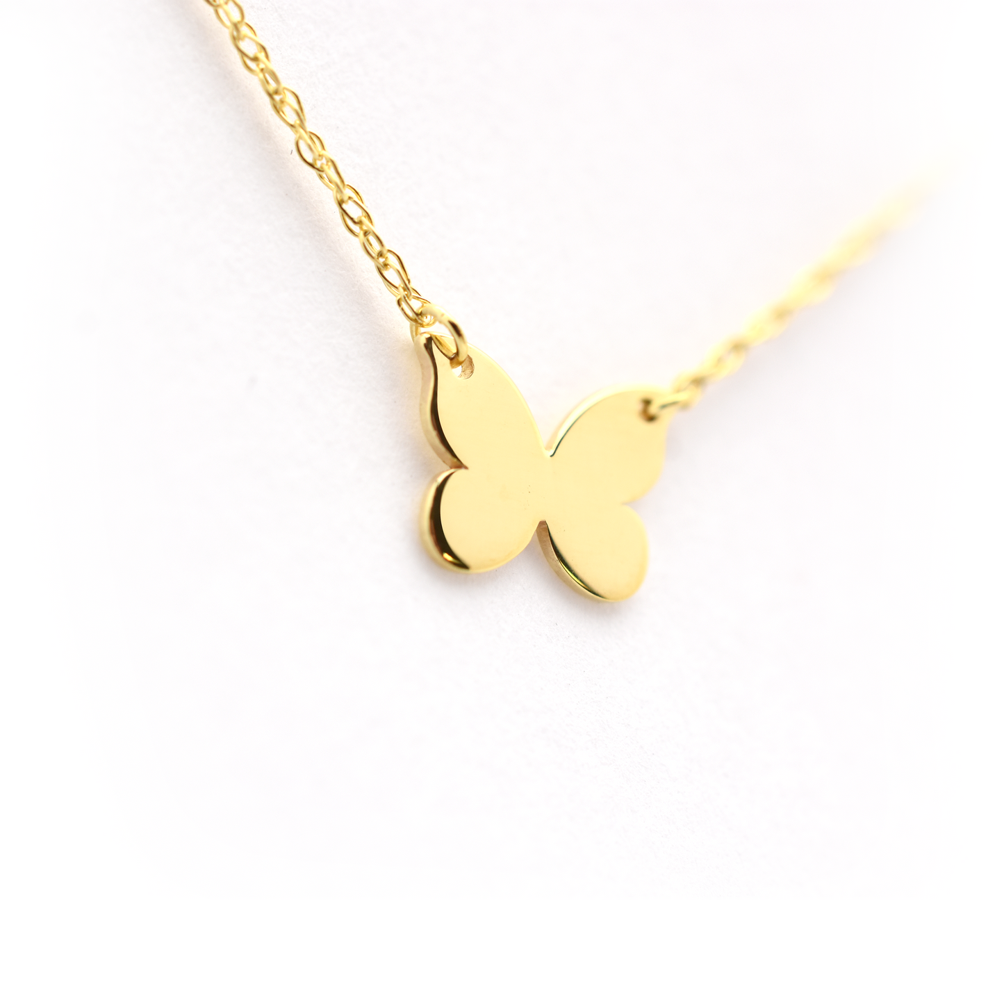 14k Gold Butterfly Necklace