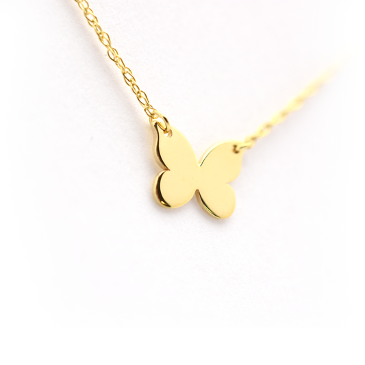 14k Gold Butterfly Necklace