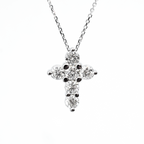 14k 1.4ct Diamond Cross Necklace