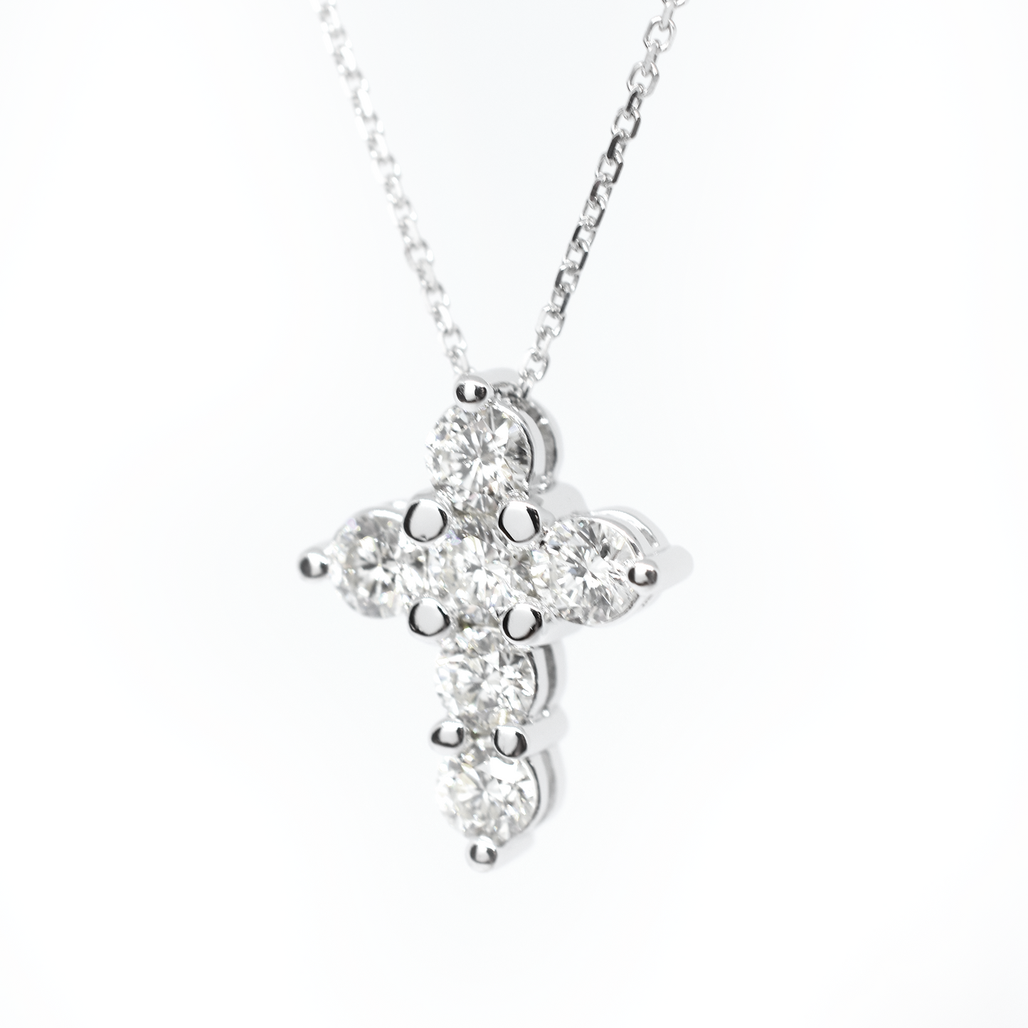 14k 1.4ct Diamond Cross Necklace