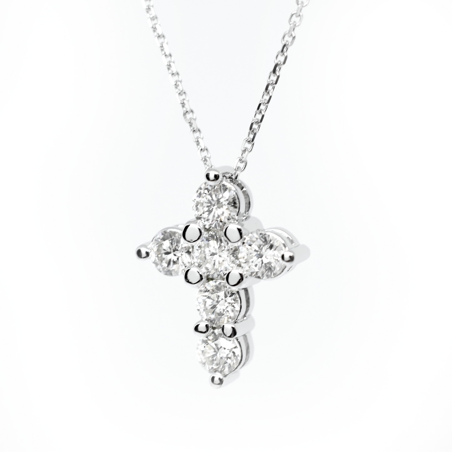 14k 1.4ct Diamond Cross Necklace