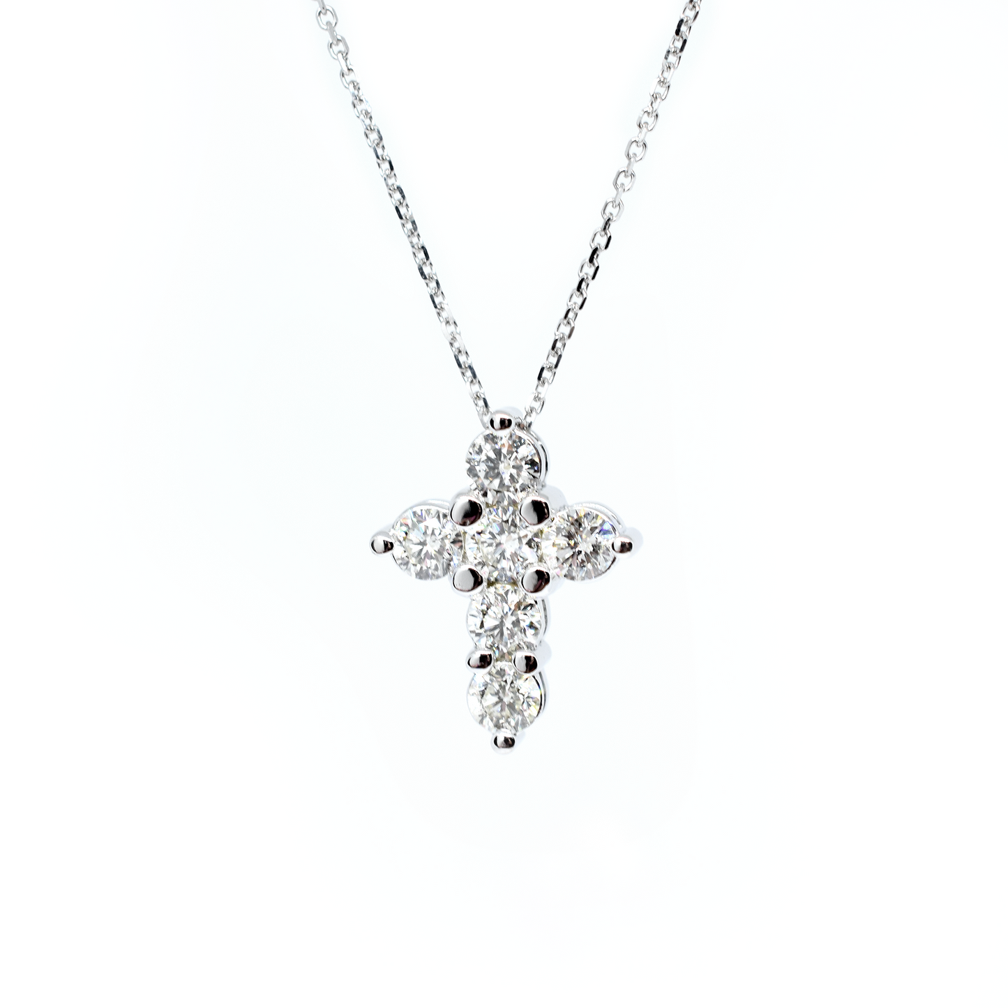 14k 1.4ct Diamond Cross Necklace