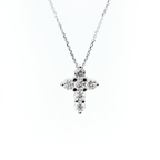 14k 1.4ct Diamond Cross Necklace