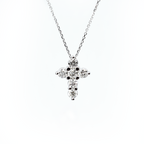 14k 1.4ct Diamond Cross Necklace