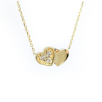 double heart necklace