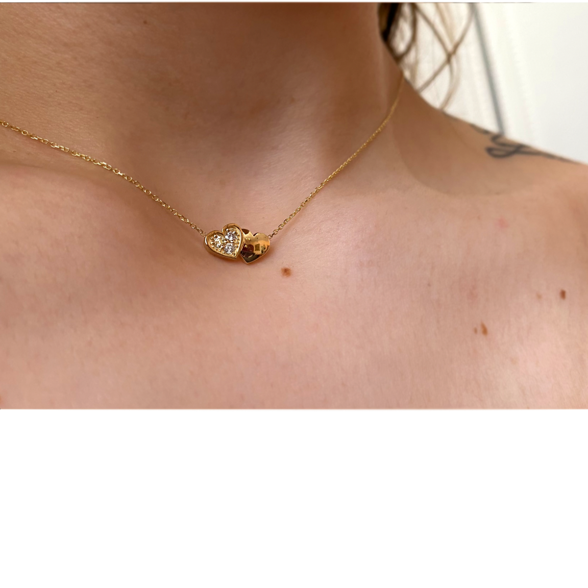 diamond heart necklace