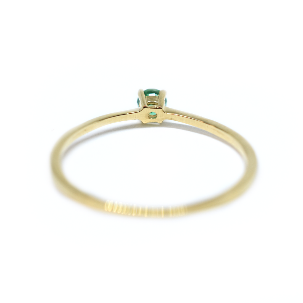 back of emerald ring