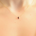 Garnet Oval Necklace