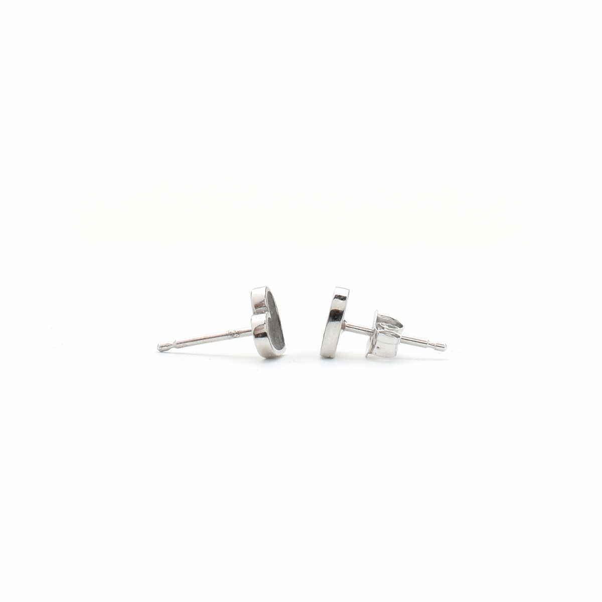 Black Heart Enamel Earrings