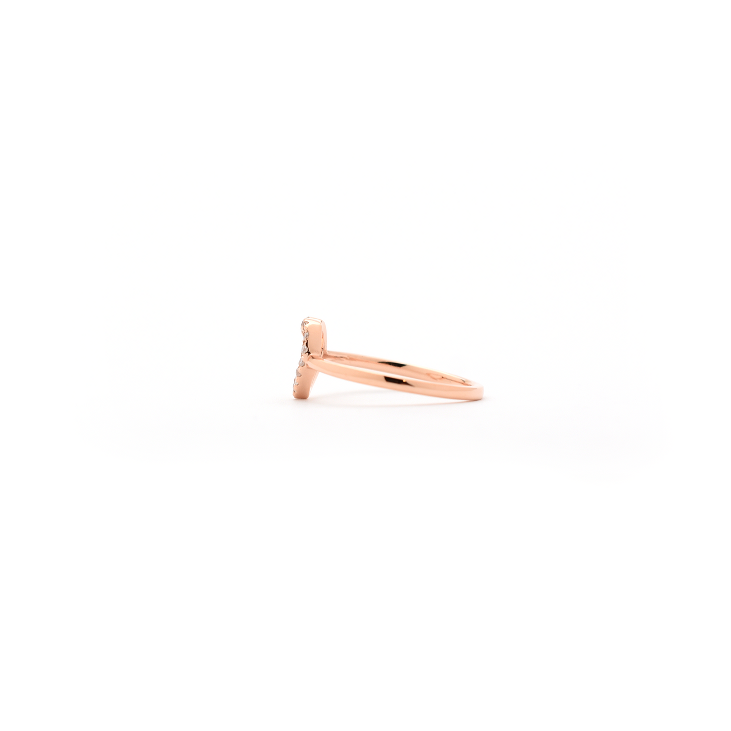 14k Yellow Gold Diamond Heart Ring