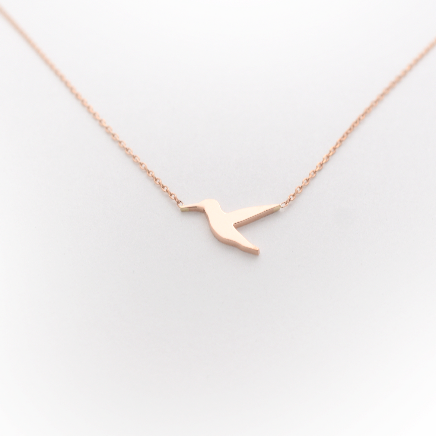 14k Diamond Humming Bird Necklace