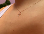 14k 0.25ct Diamond Cross Necklace