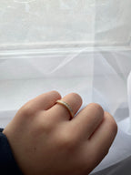 14K Gold Millgrain Diamond Wedding Band