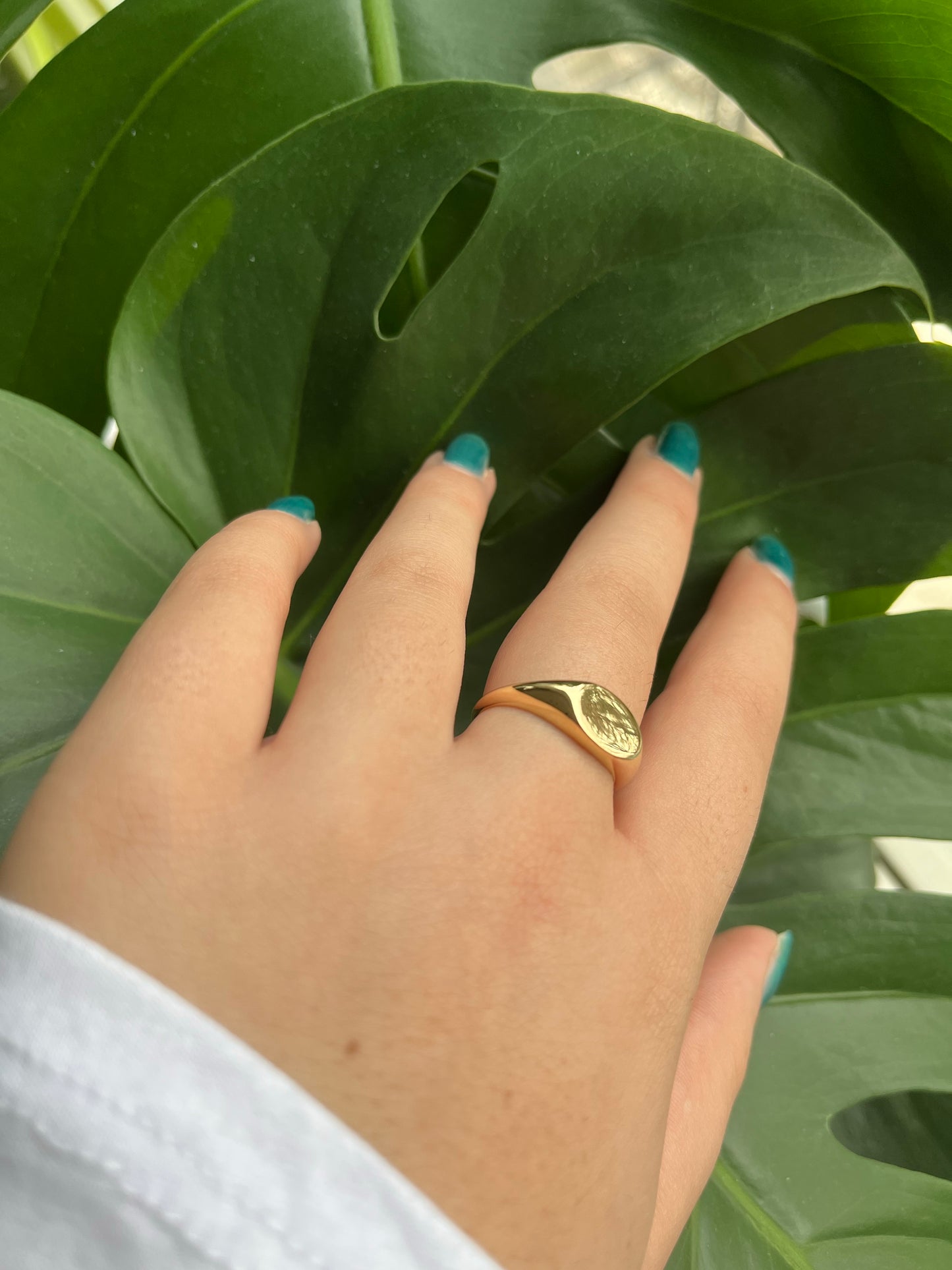14K Solid Gold Signet Ring