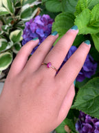 14K Gold Oval Ruby Ring