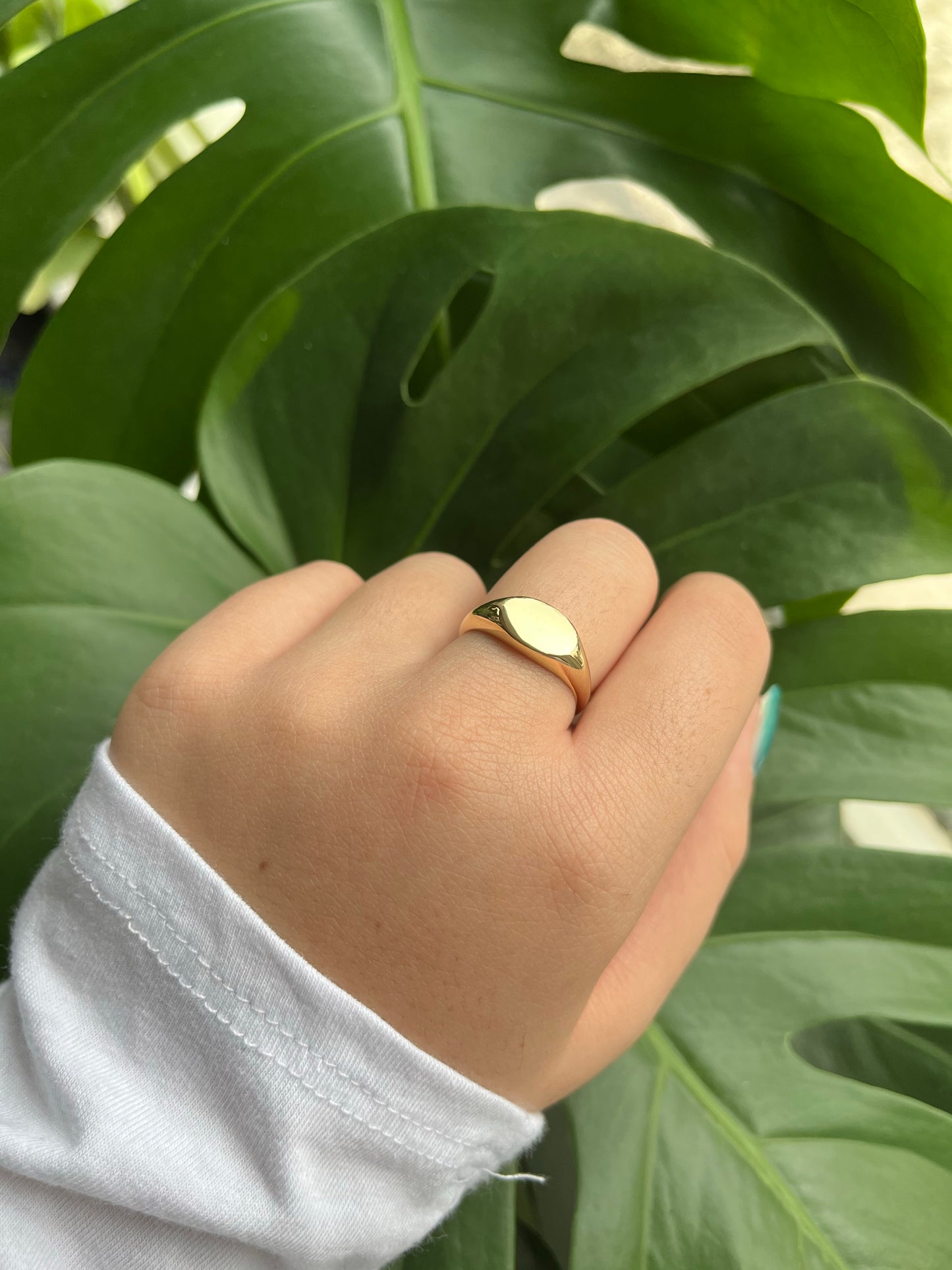 14K Solid Gold Signet Ring