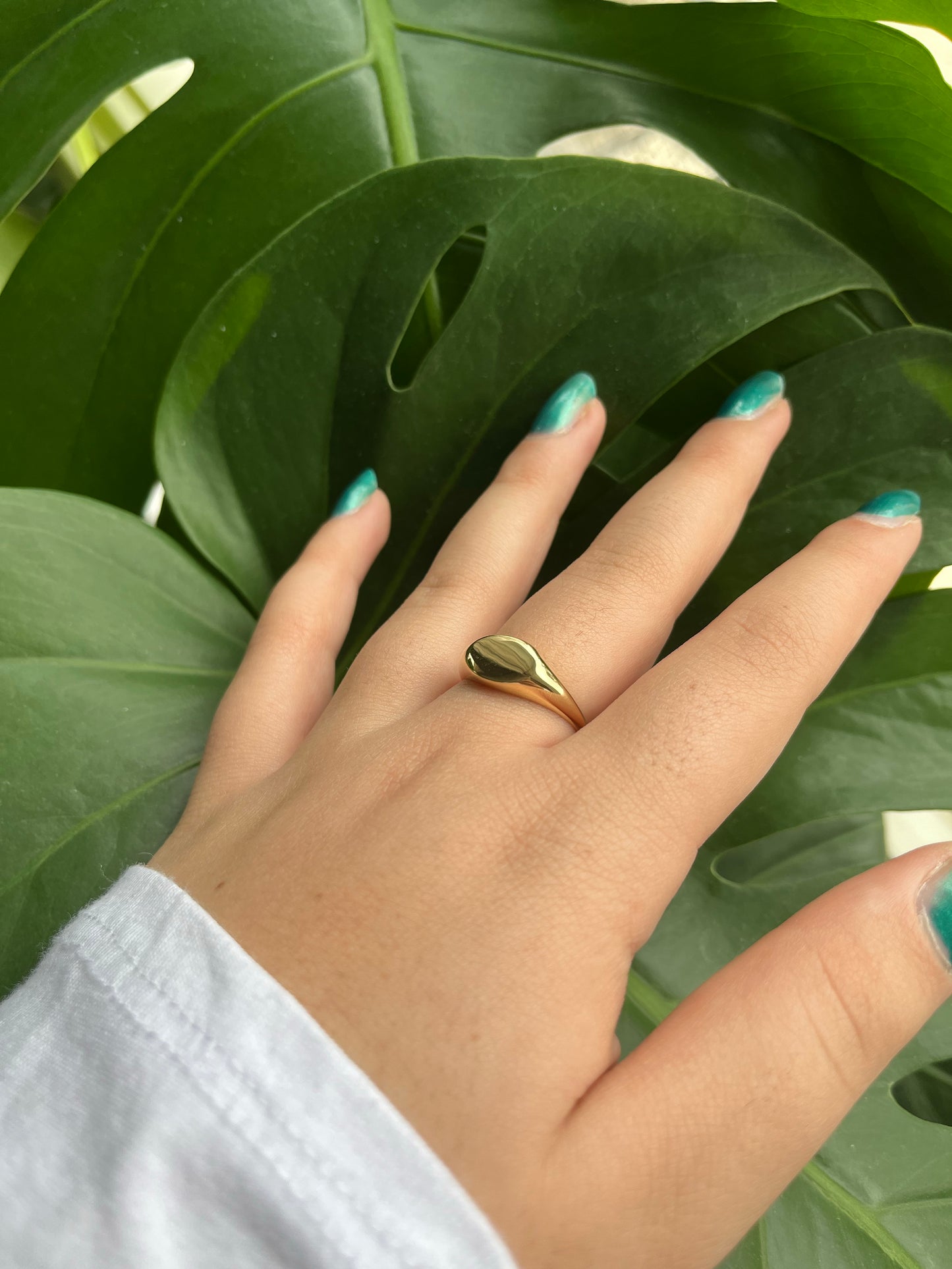 14K Solid Gold Signet Ring