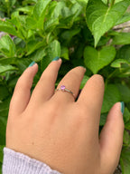 14K Gold Round Pink Sapphire Ring