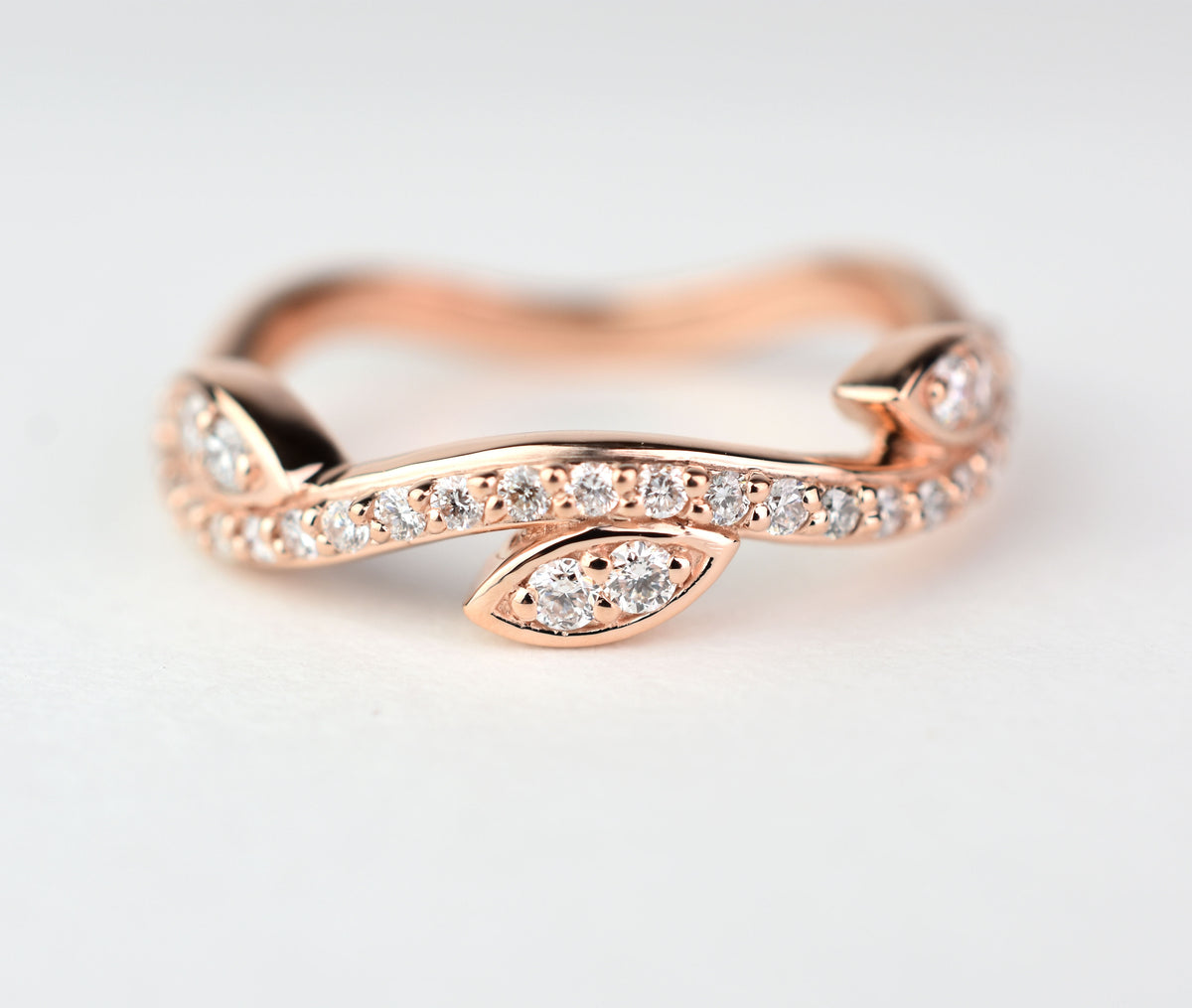 14K Gold Diamond Branch Ring