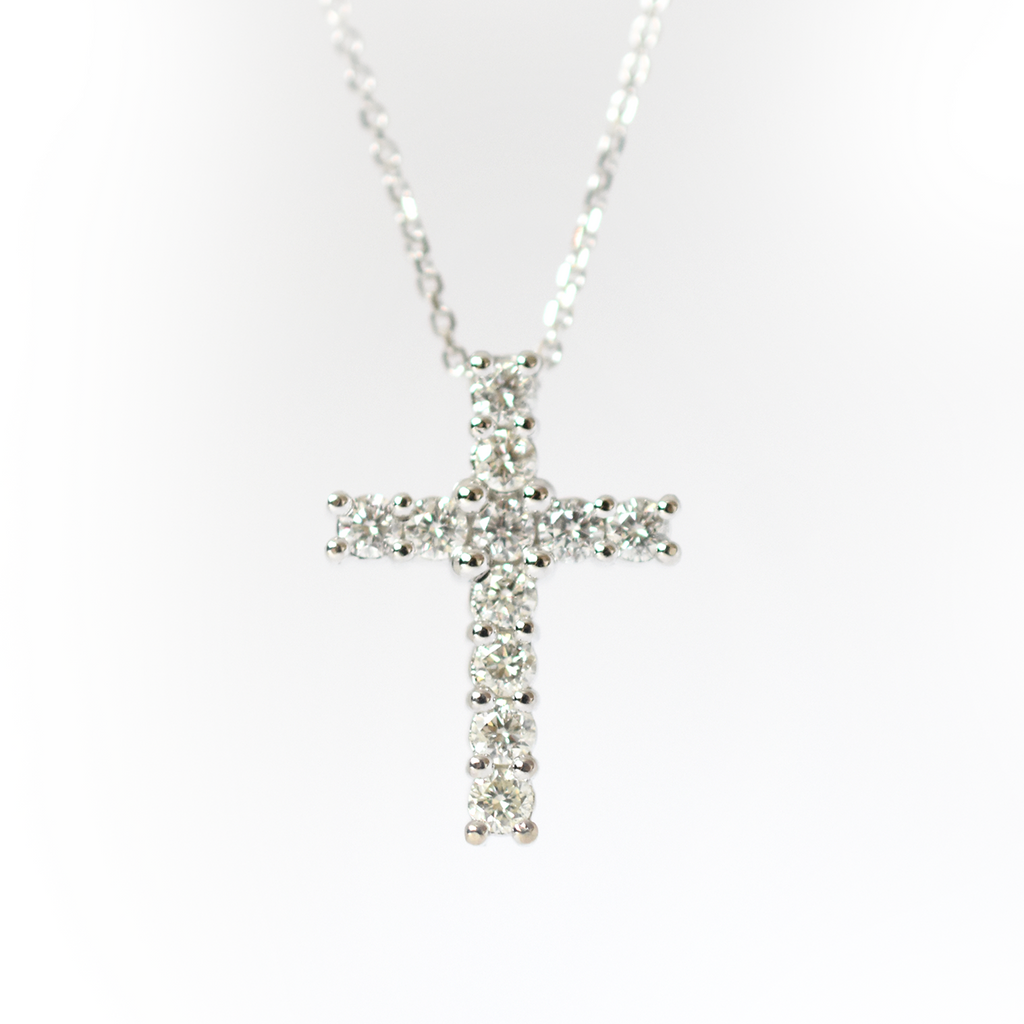 14k Diamond Cross