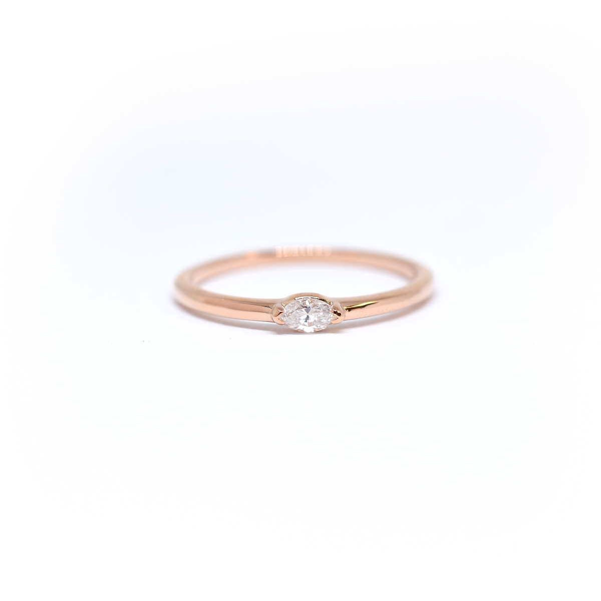 14k Marquise Diamond Wedding Band