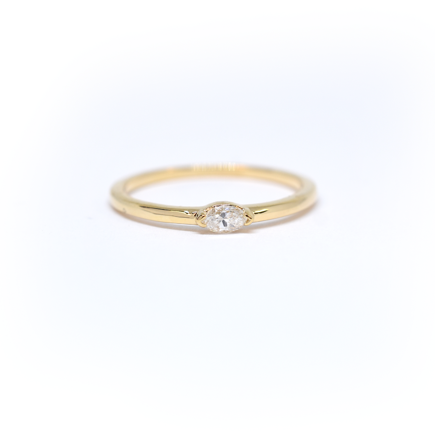 14k Marquise Diamond Wedding Band