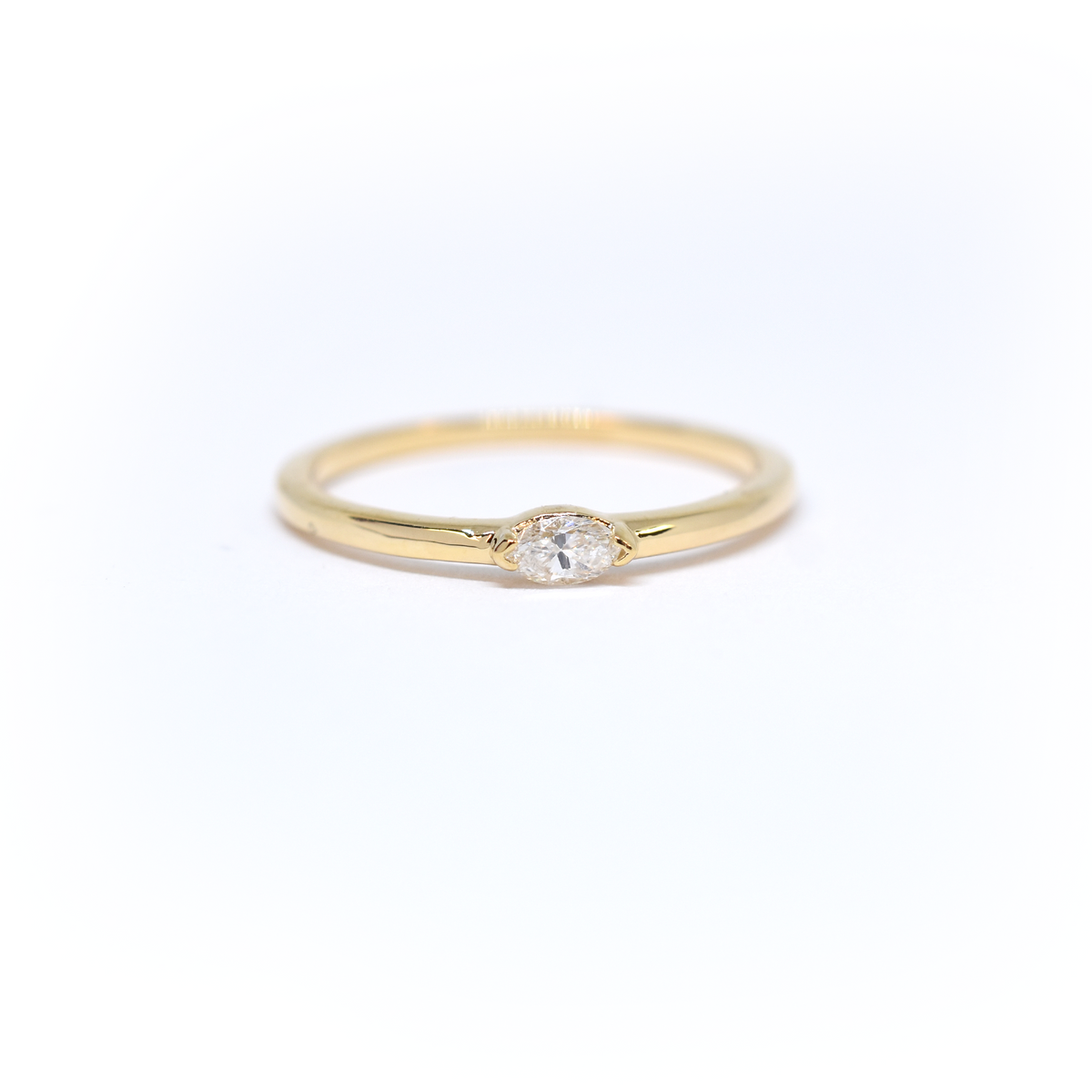 14k Marquise Diamond Wedding Band