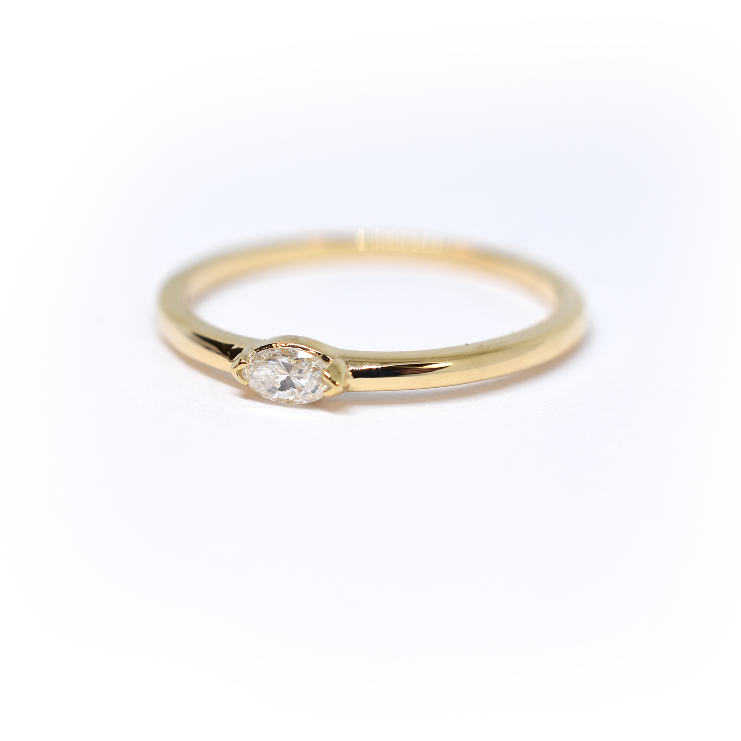 14k Marquise Diamond Wedding Band