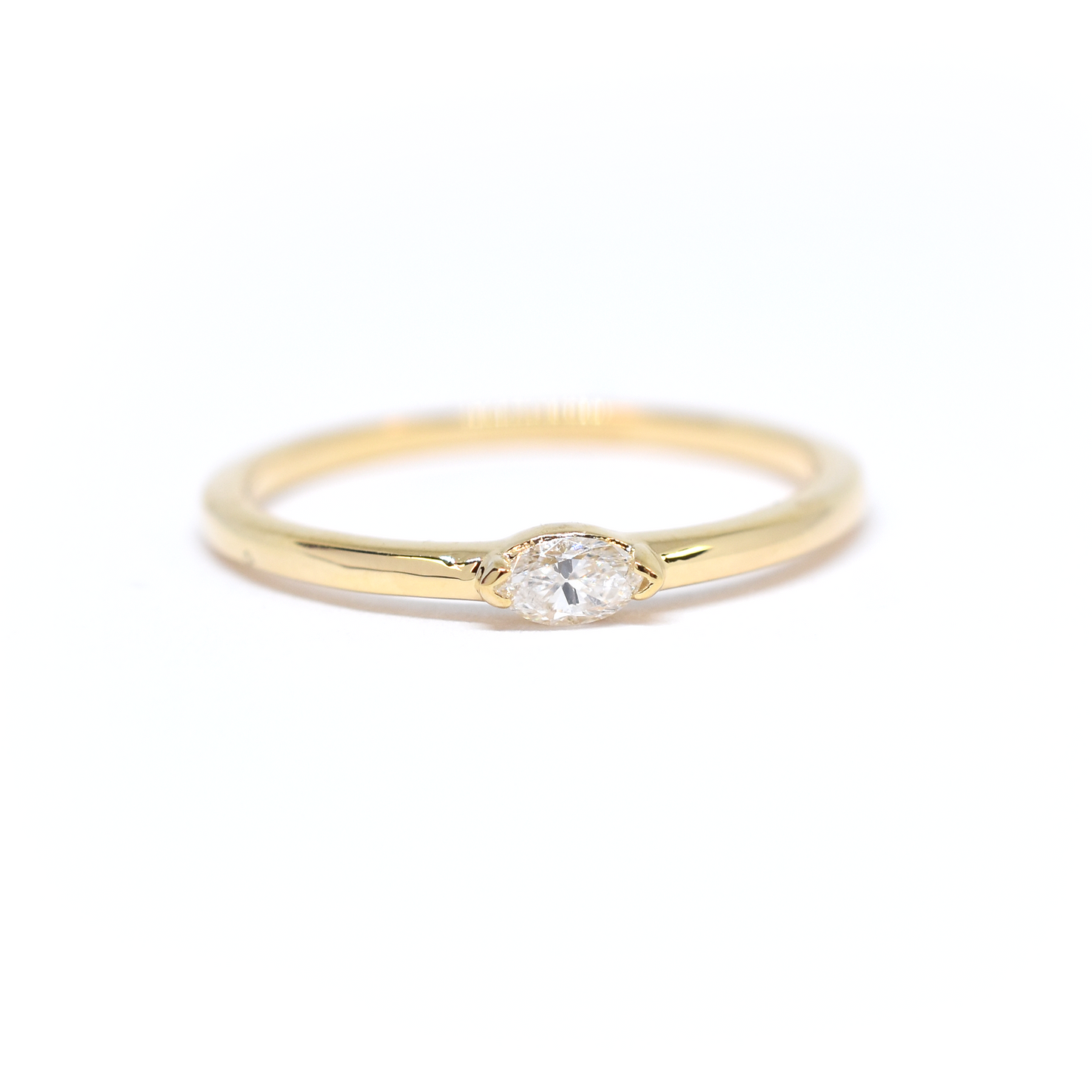 14k Marquise Diamond Wedding Band