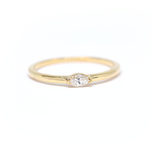 14k Marquise Diamond Wedding Band