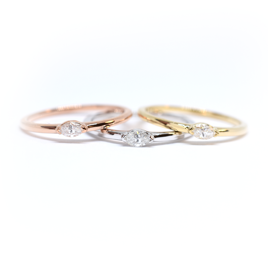 14k Marquise Diamond Wedding Band