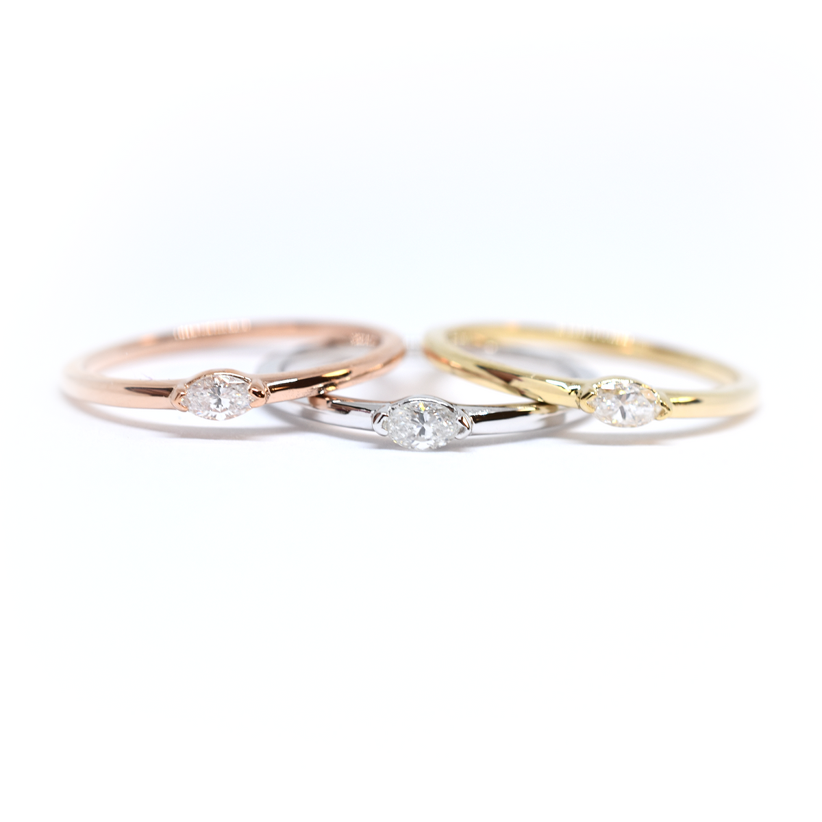 14k Marquise Diamond Wedding Band