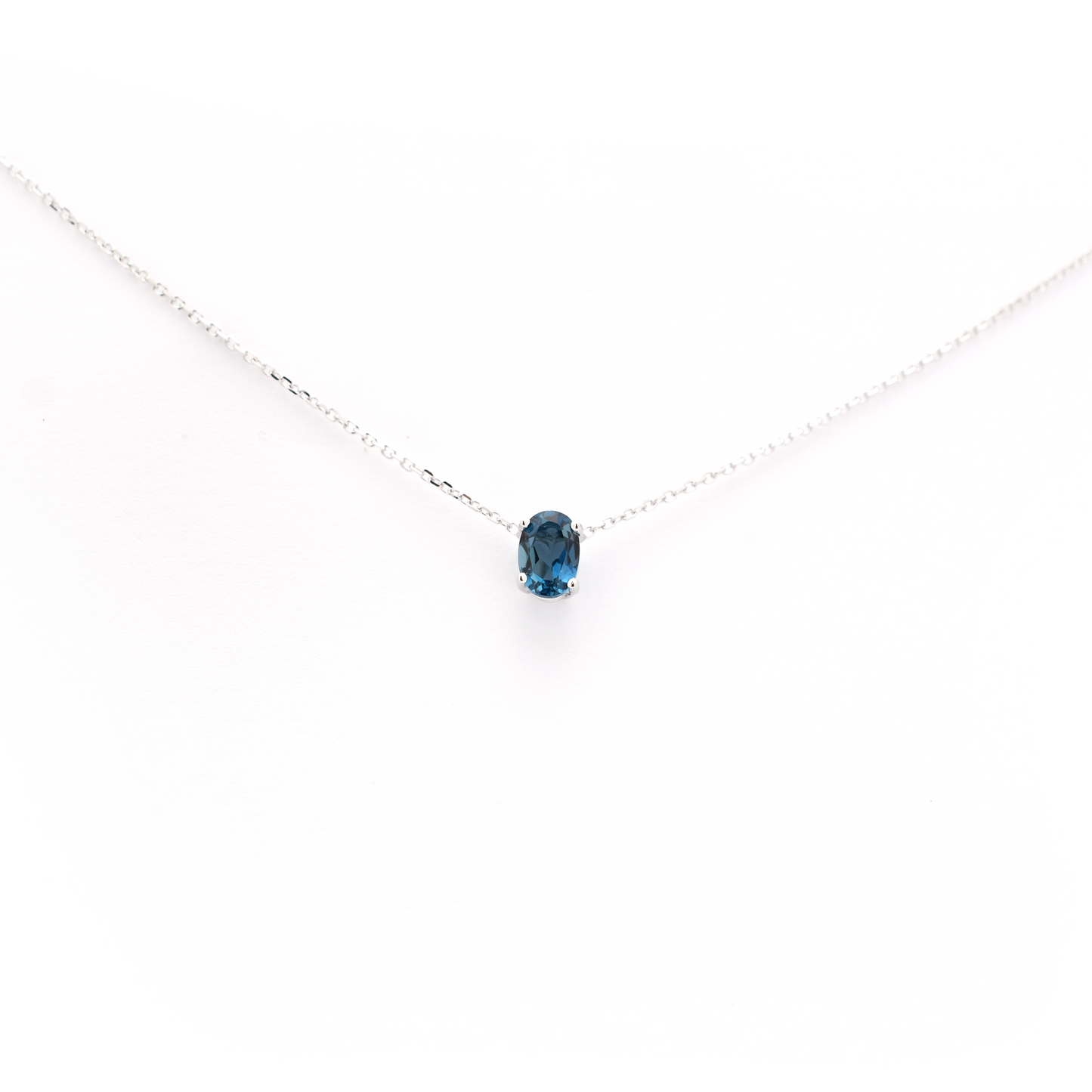 Blue Topaz Oval Necklace