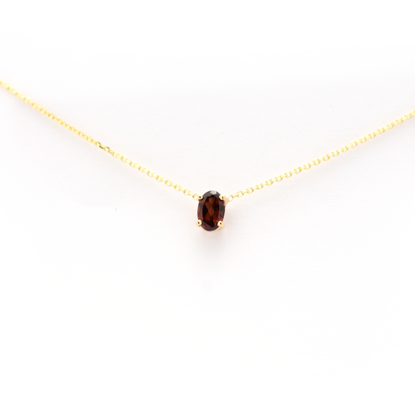 Garnet Oval Necklace