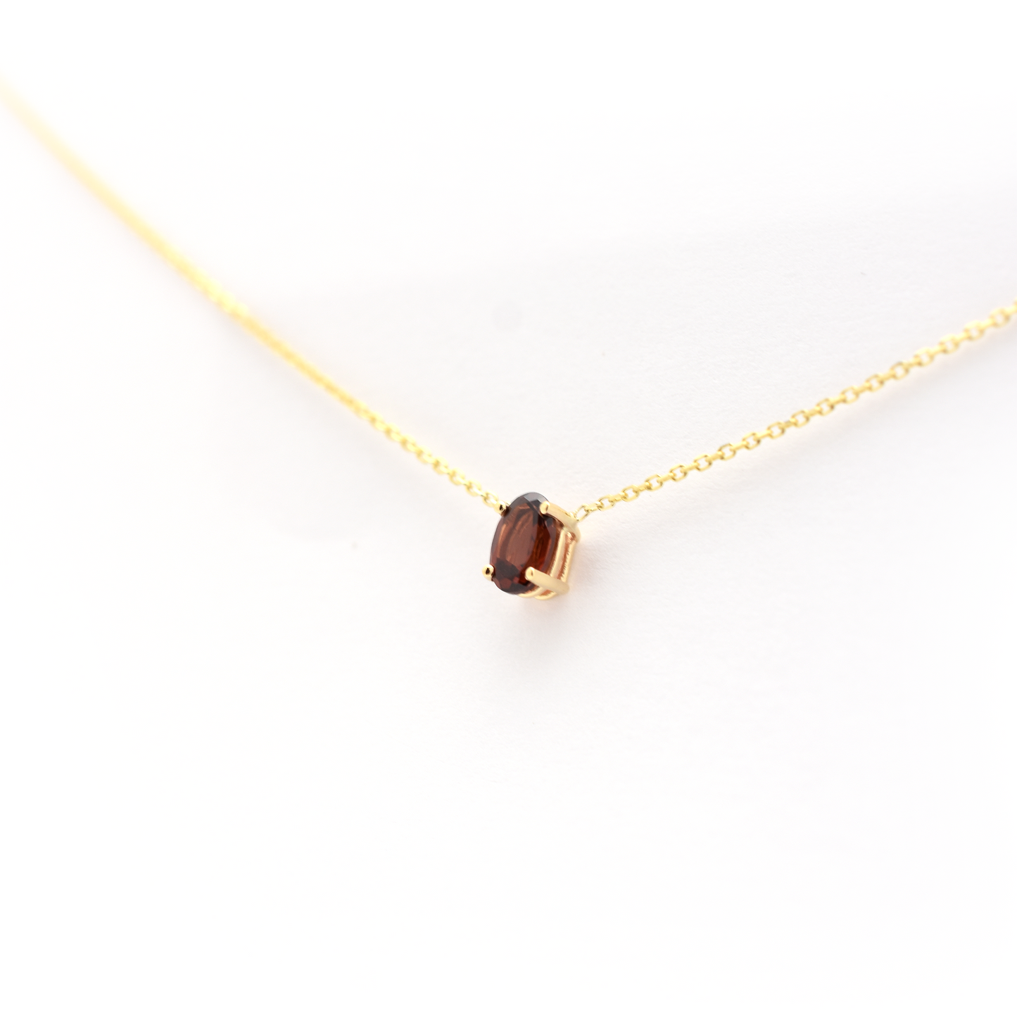 Garnet Oval Necklace