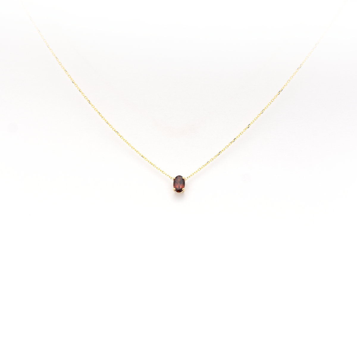 Garnet Oval Necklace