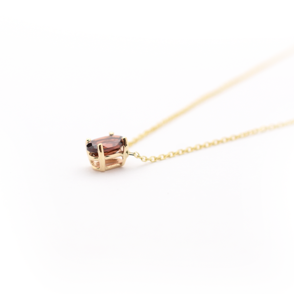 Garnet Oval Necklace