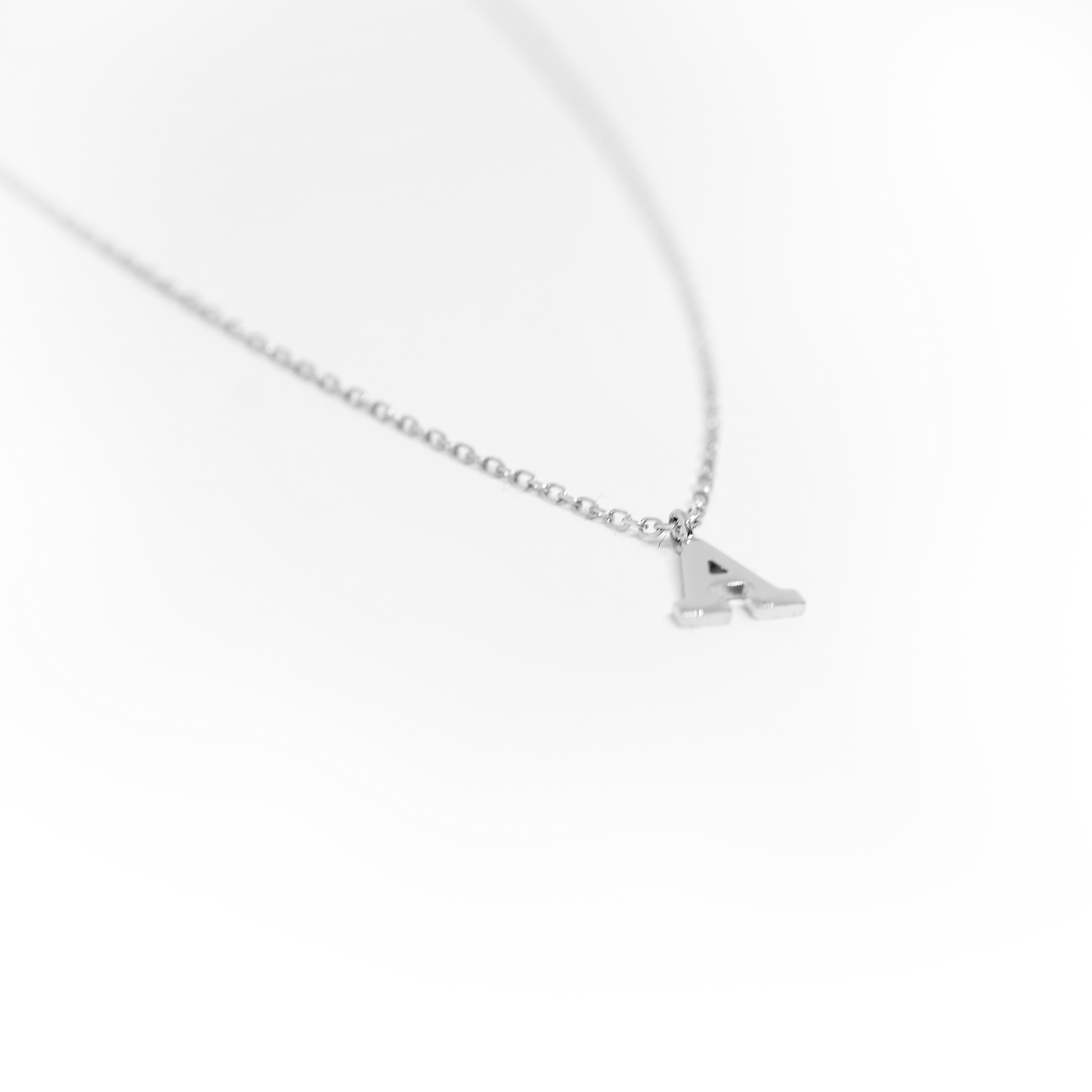 14k Block Initial Necklace