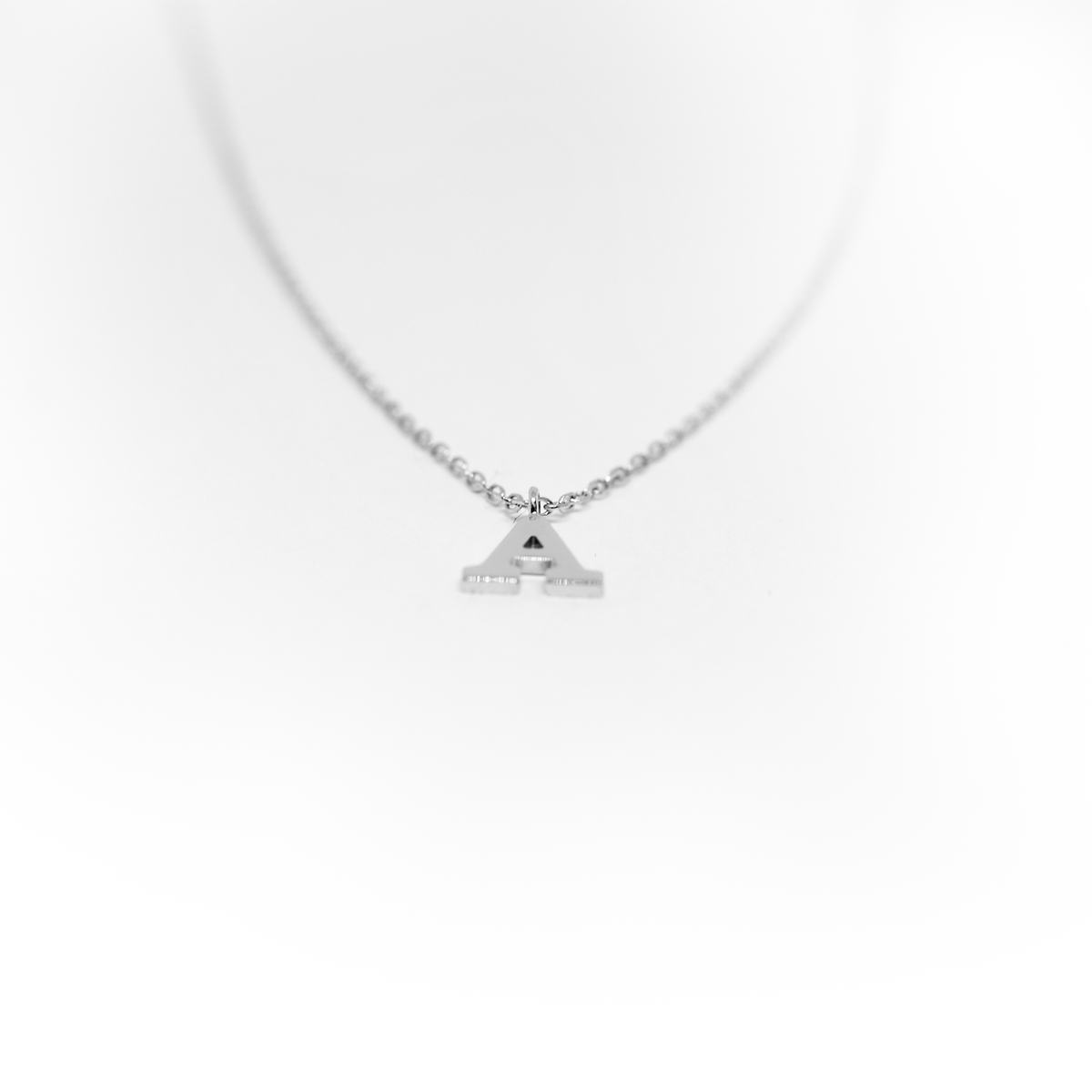 14k Block Initial Necklace
