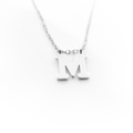 14k Block Initial Necklace