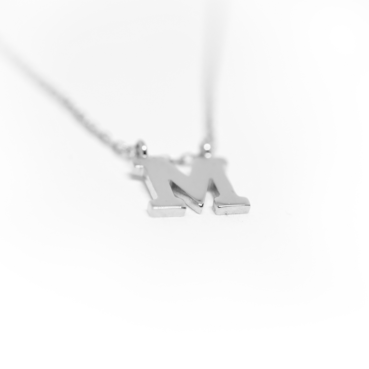 14k Block Initial Necklace